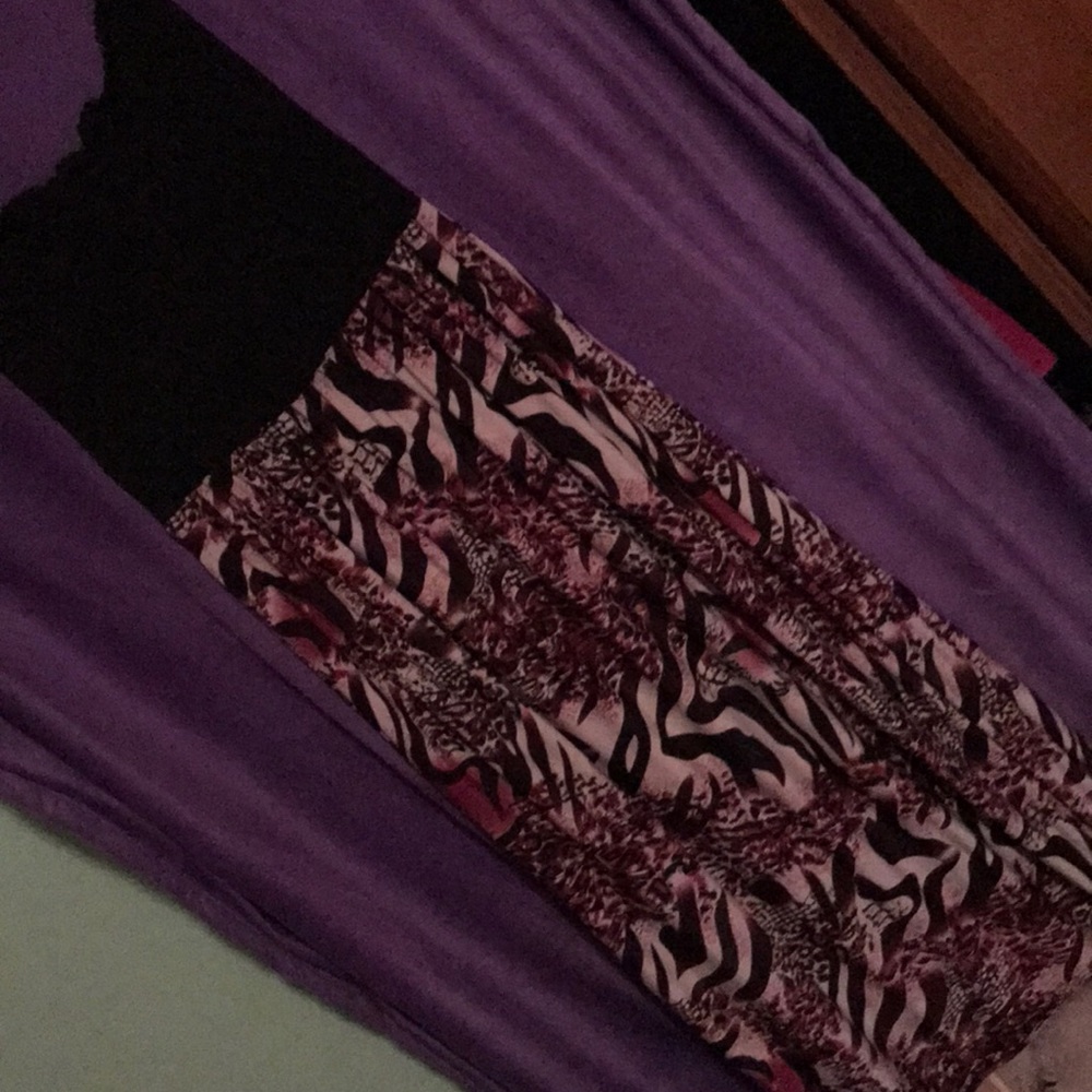 Purple printed maxi dress